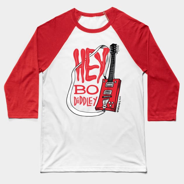 Hey Bo Diddley Baseball T-Shirt by adiartworks.com